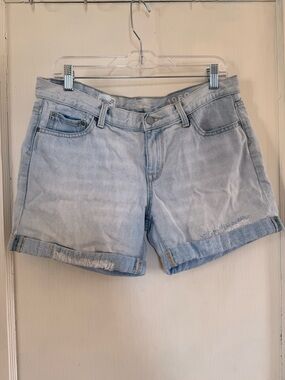 Gap Sexy Boyfriend Light Wash Denim Shorts - Casual Rolled Hem